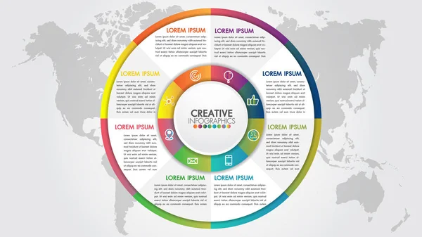 Business Presentatie Concept Met Stappen Business Industrie Gear Stijl Infographic — Stockvector