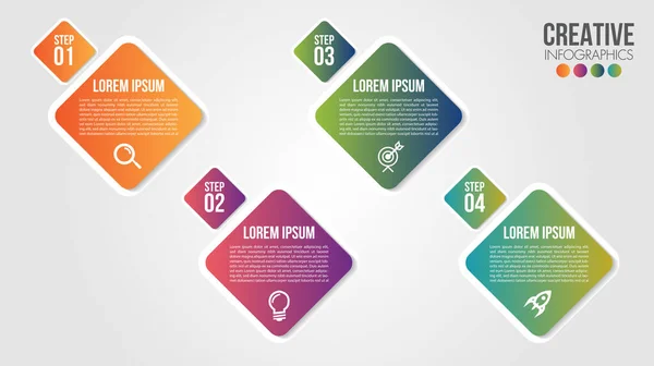 Infographic Modern Tijdlijn Ontwerp Vector Template Voor Het Bedrijfsleven Met — Stockvector