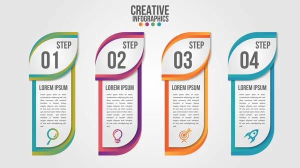 Infographic Modern Tijdlijn Ontwerp Vector Template Voor Het Bedrijfsleven Met — Stockvector