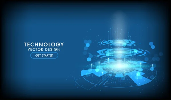 Аннотация Технологический Фон Tech Communication Concept Technology Digital Business Innovation — стоковый вектор