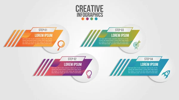 Infographic Modern Tijdlijn Ontwerp Vector Template Voor Het Bedrijfsleven Met — Stockvector