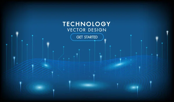 Resumo Fundo Tecnológico Conceito Comunicação Tech Tecnologia Negócios Digitais Inovação — Vetor de Stock