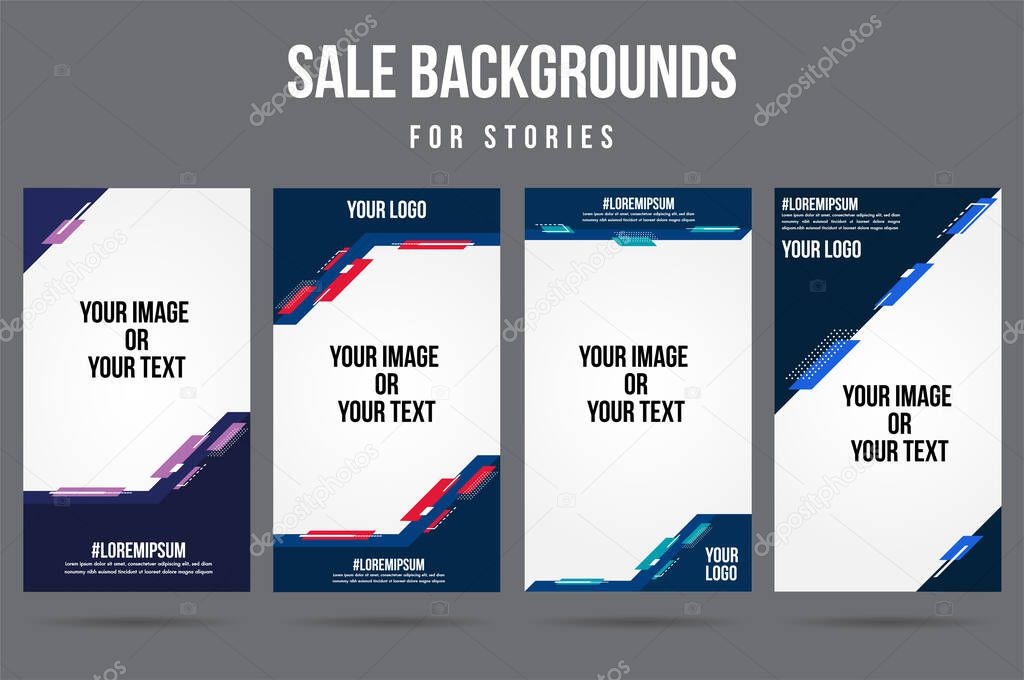 Trendy editable abstract technology background and present product template for social networks story.Cover social media background. Can be use for, website, mobile app, poster, flyer, web design.
