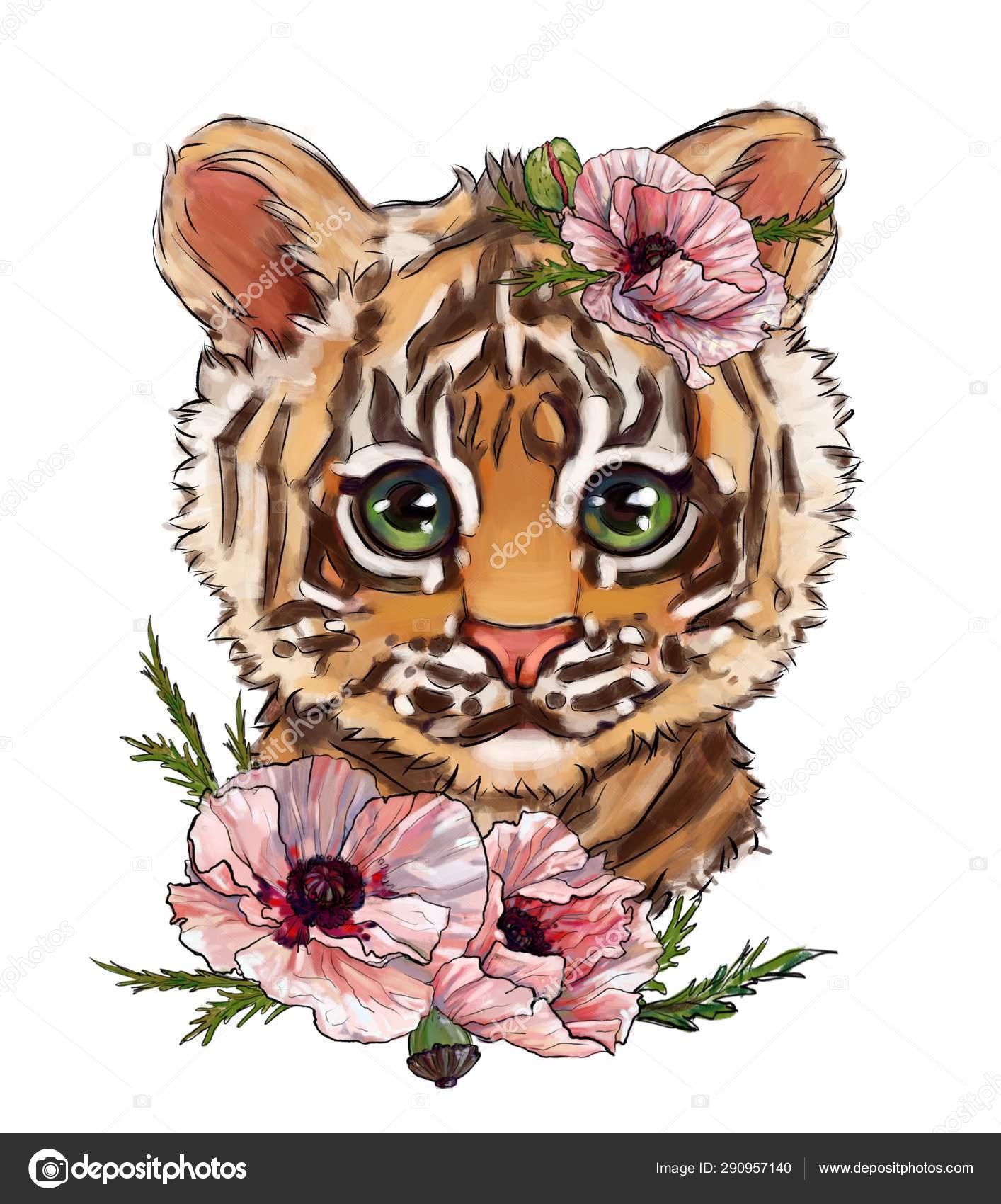 tiger flower shirt