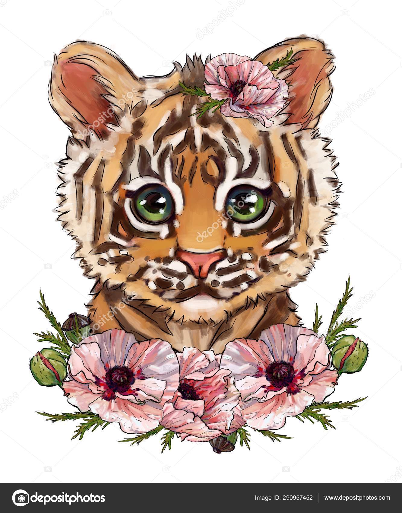 tiger flower shirt