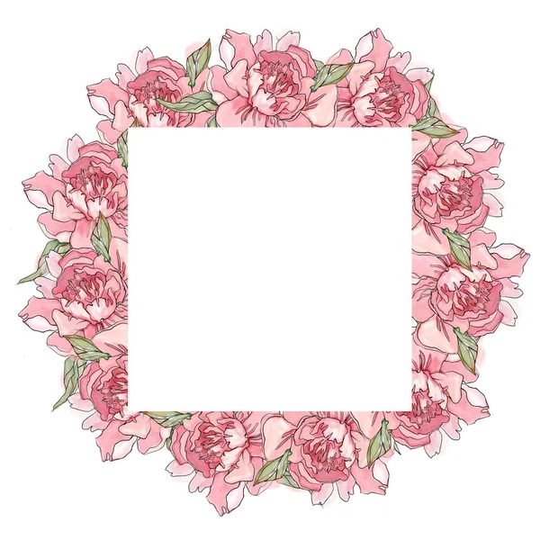 şakayık illüstrasyon çerçevesi