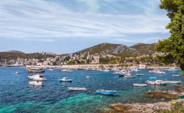 Adriyatik Denizi sahne köyündeki Turizm Hvar, Hırvatistan