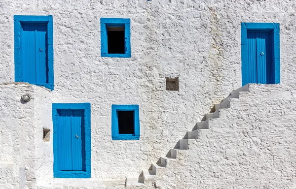 Traditionele Blauwe Witte Kleuren Voortbouwend Kos Island Griekenland — Stockfoto