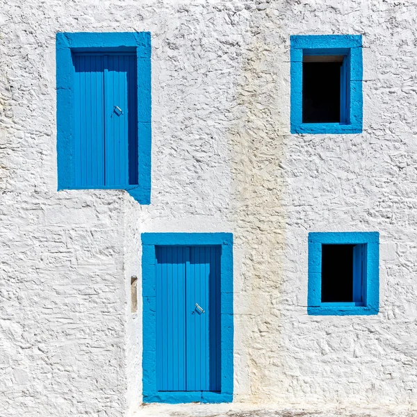 Traditionele Blauwe Witte Kleuren Voortbouwend Kos Island Griekenland — Stockfoto