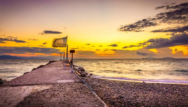 Amazing Sunrise Aegean Sea Kos Island Greece — Stock Photo, Image