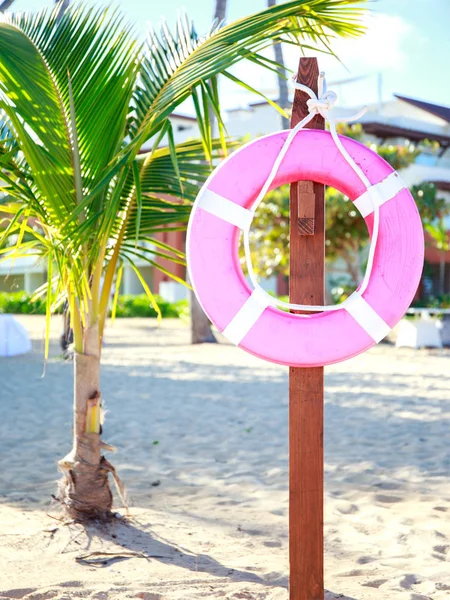 Life Belt Caribbean Beach Dominican Republic — Stock Photo, Image