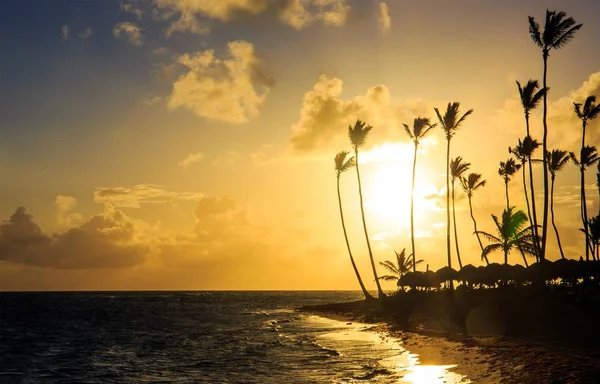 Beautiful Sunrise Caribbean Sea Dominican Republic — Stock Photo, Image