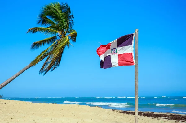 Прапор Домініканської Республіки Пляжі — стокове фото