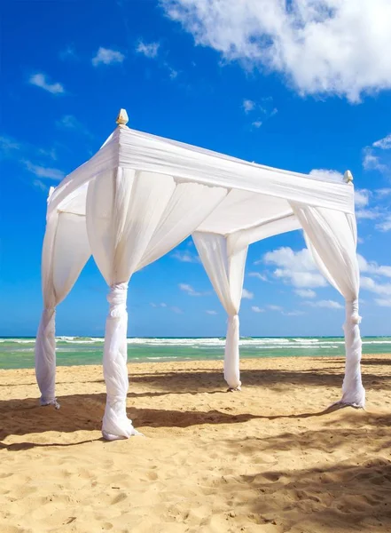 Autel Mariage Sur Plage Des Caraïbes République Dominicaine — Photo