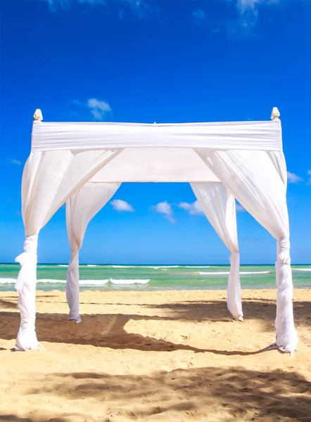 Altar Casamento Praia Caribenha República Dominicana — Fotografia de Stock