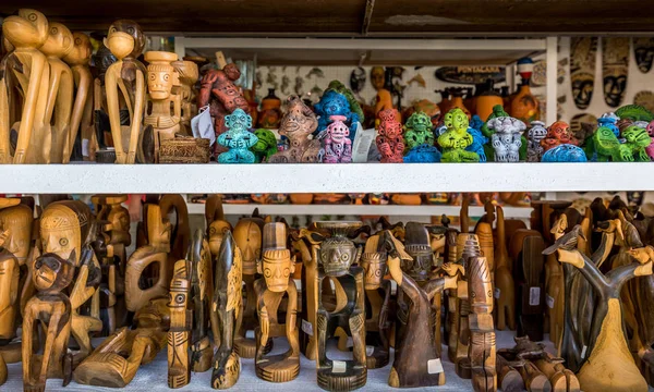 Traditionele Souvenirs Een Winkel Van Toeristen Dominicaanse Republiek — Stockfoto