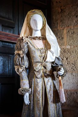 Santo Domingo Dominik müzede tarihi İspanyol kıyafetle Santo Domingo, Dominik Cumhuriyeti - 20 Kasım 2014: