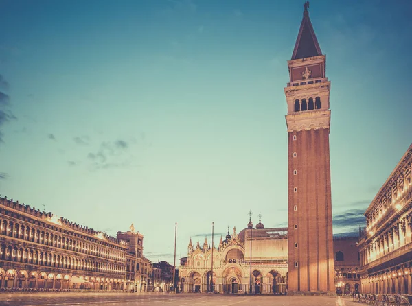 Ανατολή Ηλίου Στην Πλατεία San Marco Βενετία Ιταλία — Φωτογραφία Αρχείου