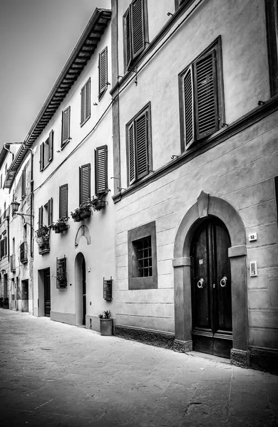 Mooie Straat Van Boeiende Montepulciano Stad Toscane Italië — Stockfoto