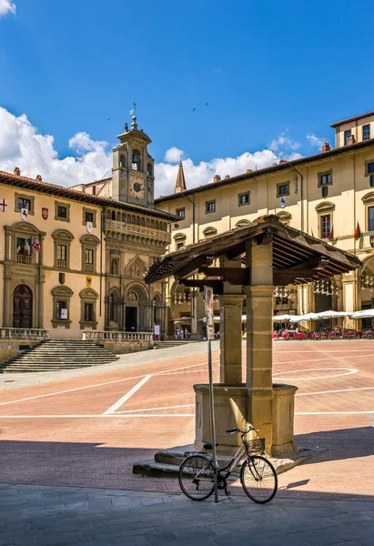 Arezzo Italien Juni 2015 Piazza Grande Der Hauptplatz Der Toskanischen — Stockfoto