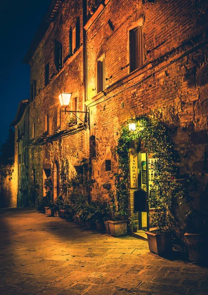 Small cosy restaurant in old Pienza town, Tuscany