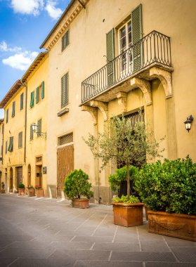 Güzel street, San Quirico Dorcia Toskana, İtalya