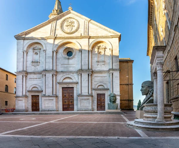 Catedral Antigua Plaza Principal Ciudad Pienza Toscana — Foto de Stock