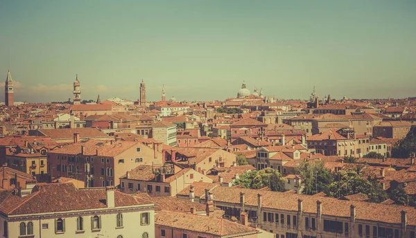 Αεροφωτογραφία Της Βενετίας Όμορφες Κόκκινες Στέγες Ιταλία — Φωτογραφία Αρχείου