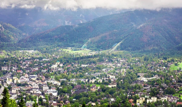 Panorama Verão Dos Arredores Cidade Zakopane Sul Polônia — Fotografia de Stock