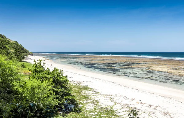 Veduta Aerea Della Spiaggia Pantai Pandawa Sull Isola Bali Indonesia — Foto Stock