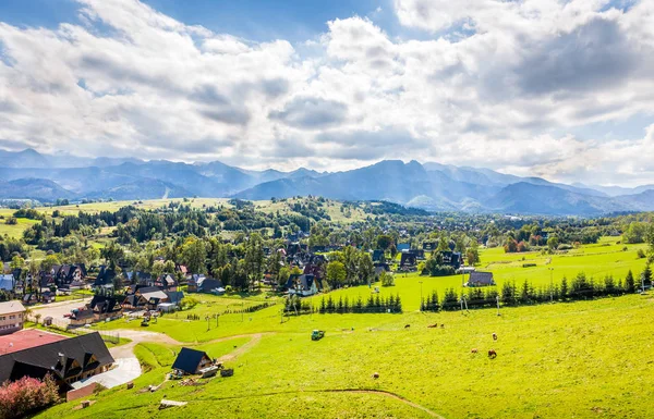 Panorama Verão Das Montanhas Tatry Monte Giewont Arredores Cidade Zakopane — Fotografia de Stock