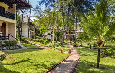 Afrika lüks tesis, muhteşem tropik bahçe