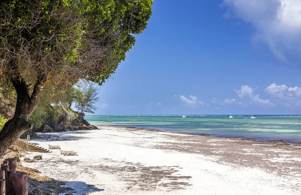 Amazing Diani Beach Seascape White Sand Turquoise Indian Ocean Kenya — Stock Photo, Image