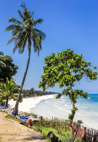 Amazing Diani Beach Seascape White Sand Turquoise Indian Ocean Kenya — Stock Photo, Image