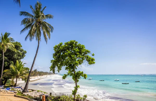 Amazing Diani Beach zeegezicht, Kenia — Stockfoto