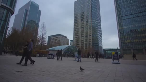 Gedrängter Ort Voller Menschen Die Sich Zeitraffer Auf Der Belebten — Stockvideo