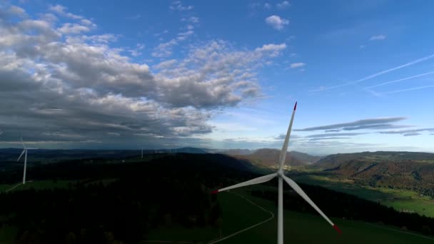 Superbe Drone Aérien Survolant Haut Dans Ciel Dessus Écologie Moderne — Video