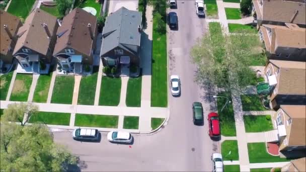 Amazing Drone Panorama Antenn Tilt Shift Visa Små Hus Villor — Stockvideo