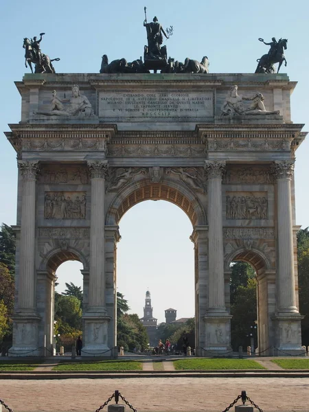 İtalya, Milano, arc de Triomphe, Ekim, 2017