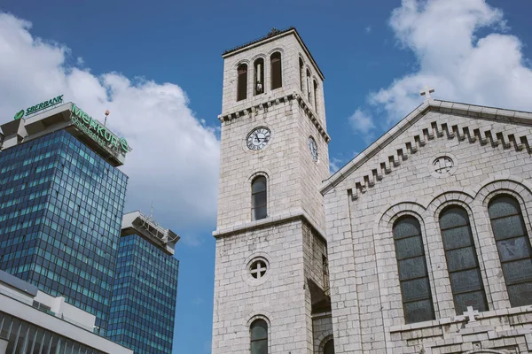 Ağustos 2017 Belltower Saint Joseph Kilisesi Saraybosna Bosna Hersek Için — Stok fotoğraf