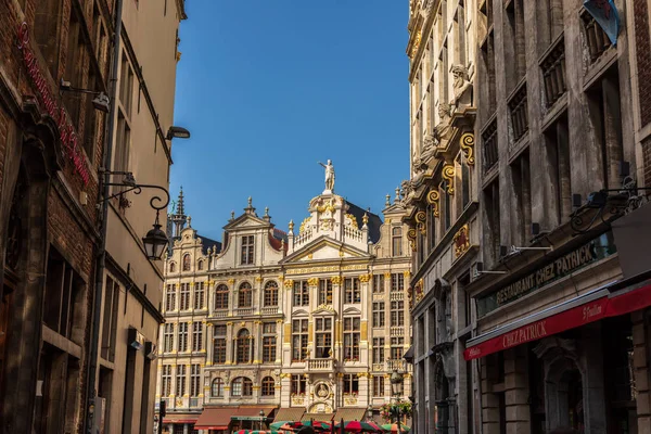 Брюссель Бельгія Червень 2017 Перегляд Вулиць Старовинних Будівель Історичному Центрі — стокове фото