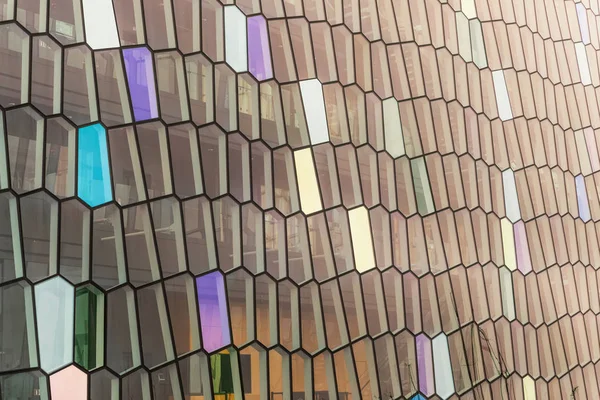 Windows Facade Harpa Concert Hall Reykjavik Iceland — Stock Photo, Image