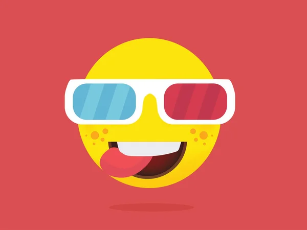 Fade Renkli Vektör Illüstrasyon Eğlenceli Emoji Simgesi — Stok Vektör
