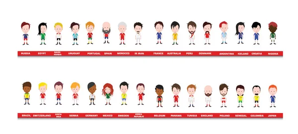 Avatars Footballeur Illustration Vectorielle — Image vectorielle