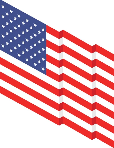 Amerikanische Flagge Für Den Juli Gestaltung Des Unabhängigkeitstages — Stockvektor