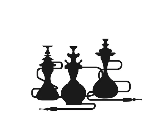 Shisha Hookah Pictogrammen Vectorillustratie — Stockvector