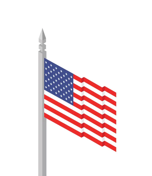 Drapeau Américain Pour Juillet Usa Independence Day Design — Image vectorielle