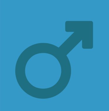 Erkek cinsiyet sembolü, vektör çizim