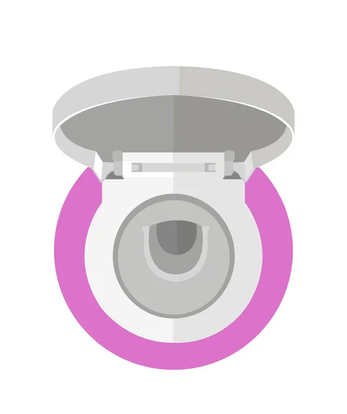 Toilettenschüssel Auf Weißem Hintergrund Vektorillustration — Stockvektor