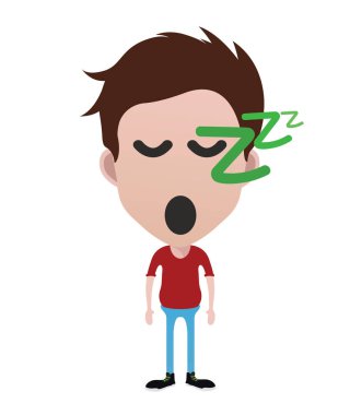 Beyaz arka plan üzerinde vektör illüstrasyon izole erkek avatar